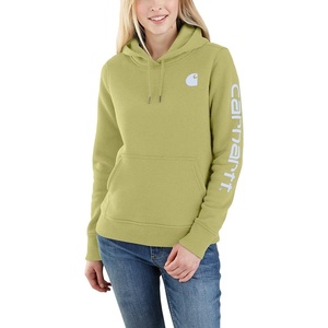 image:imageCarhartt Womens Iconic Clarksburg Logo SweatshirtGreen Olive Heather
