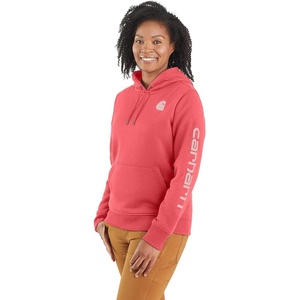 image:imageCarhartt Womens Iconic Clarksburg Logo SweatshirtPink Salmon Heather