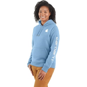 image:imageCarhartt Womens Iconic Clarksburg Logo SweatshirtSummer Sky Blue Heather