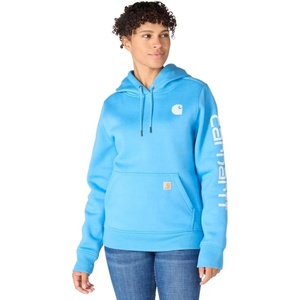 image:imageCarhartt Womens Iconic Clarksburg Logo SweatshirtTranquil Blue Heather