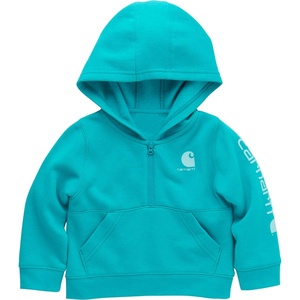 image:imageCarhartt girls Longsleeve Halfzip Hooded SweatshirtCeramic Teal Heather