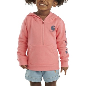 image:imageCarhartt girls Longsleeve Halfzip Hooded SweatshirtPink Lemonade