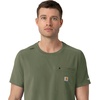 image:imageCarhartt Force CrossFlex Mens Crew Neck Scrub TopOlive