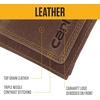 image:imageCarhartt Leather TripleStitched Trifold Wallet Brown  Mens Rugged Triple Stitch Wallets Available in Multiple StylesBrown Trifold