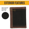 image:imageCarhartt Leather TripleStitched Trifold Wallet Brown  Mens Rugged Triple Stitch Wallets Available in Multiple StylesBrown Trifold