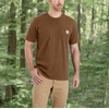 image:imageCarhartt Mens 103296 Relaxed Fit Workwear Pocket TShirtOiled Walnut Heather