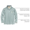 image:imageCarhartt Mens 104255 Force Relaxed Fit Quarter Zip Pocket TShirtHeather Grey