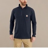 image:imageCarhartt Mens 104255 Force Relaxed Fit Quarter Zip Pocket TShirtNavy Closeout