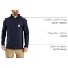 image:imageCarhartt Mens 104255 Force Relaxed Fit Quarter Zip Pocket TShirtNavy Closeout