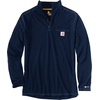 image:imageCarhartt Mens 104255 Force Relaxed Fit Quarter Zip Pocket TShirtNavy Closeout