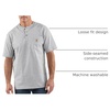 image:imageCarhartt Mens Dearborn Loose Henley TShirtHeather Grey