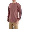 image:imageCarhartt Mens Dearborn Loose LongSleeve Logo TShirt CloseoutApple Butter Heather