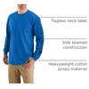 image:imageCarhartt Mens Dearborn Loose LongSleeve Logo TShirt CloseoutBeacon Blue Heather