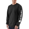 image:imageCarhartt Mens Dearborn Loose LongSleeve Logo TShirt CloseoutBlack