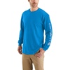 image:imageCarhartt Mens Dearborn Loose LongSleeve Logo TShirt CloseoutBlue Glow