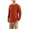 image:imageCarhartt Mens Dearborn Loose LongSleeve Logo TShirt CloseoutChili Pepper Heather