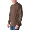 image:imageCarhartt Mens Dearborn Loose LongSleeve Logo TShirt CloseoutDark Clove Heather