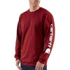 image:imageCarhartt Mens Dearborn Loose LongSleeve Logo TShirt CloseoutDark Red