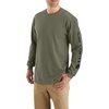 image:imageCarhartt Mens Dearborn Loose LongSleeve Logo TShirt CloseoutDusty Olive