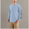 image:imageCarhartt Mens Dearborn Loose LongSleeve Logo TShirt CloseoutFog Blue