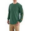 image:imageCarhartt Mens Dearborn Loose LongSleeve Logo TShirt CloseoutFrosted Balsam Heather
