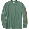 image:imageCarhartt Mens Dearborn Loose LongSleeve Logo TShirt CloseoutJade Heather