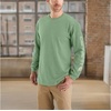 image:imageCarhartt Mens Dearborn Loose LongSleeve Logo TShirt CloseoutLoden Frost Heather