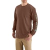 image:imageCarhartt Mens Dearborn Loose LongSleeve Logo TShirt CloseoutMocha Heather