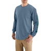 image:imageCarhartt Mens Dearborn Loose LongSleeve Logo TShirt CloseoutThundercloud Heather