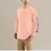 image:imageCarhartt Mens Dearborn Loose LongSleeve Logo TShirt CloseoutTropical Peach