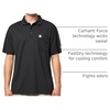 image:imageCarhartt Mens Force Relaxed Fit Lightweight ShortSleeve Pocket PoloBlack