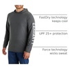 image:imageCarhartt Mens Force Relaxed Fit Midweight LongSleeve Logo Graphic Hooded TShirtCarbon Heather