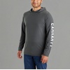 image:imageCarhartt Mens Force Relaxed Fit Midweight LongSleeve Logo Graphic Hooded TShirtCarbon Heather Closeout