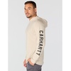 image:imageCarhartt Mens Force Relaxed Fit Midweight LongSleeve Logo Graphic Hooded TShirtCobblestone