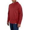 image:imageCarhartt Mens Force Relaxed Fit Midweight LongSleeve Logo Graphic Hooded TShirtCrabapple