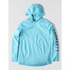 image:imageCarhartt Mens Force Relaxed Fit Midweight LongSleeve Logo Graphic Hooded TShirtDusted Aqua