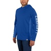 image:imageCarhartt Mens Force Relaxed Fit Midweight LongSleeve Logo Graphic Hooded TShirtGlass Blue