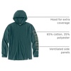 image:imageCarhartt Mens Force Relaxed Fit Midweight LongSleeve Logo Graphic Hooded TShirtGreenstone
