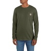 image:imageCarhartt Mens Force Relaxed Fit Midweight LongSleeve Pocket TShirtBasil Heather
