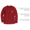 image:imageCarhartt Mens Force Relaxed Fit Midweight LongSleeve Pocket TShirtCrabapple