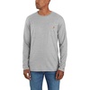 image:imageCarhartt Mens Force Relaxed Fit Midweight LongSleeve Pocket TShirtHeather Grey