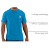image:imageCarhartt Mens Force Relaxed Fit Midweight ShortSleeve Pocket TShirtEngineer Blue Heather