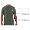 image:imageCarhartt Mens Force Relaxed Fit Midweight ShortSleeve Pocket TShirtForestry Green Heather