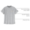 image:imageCarhartt Mens Force Relaxed Fit Midweight ShortSleeve Pocket TShirtLight Huron Heather