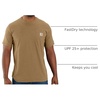image:imageCarhartt Mens Force Relaxed Fit Midweight ShortSleeve Pocket TShirtShaded Beach Heather
