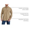 image:imageCarhartt Mens Force Sun Defender Chambray Relaxed Ls ShirtDark Khaki