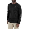 image:imageCarhartt Mens Force Sun Defender Lightweight LongSleeve Logo Graphic TShirtBlack