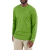 image:imageCarhartt Mens Force Sun Defender Lightweight LongSleeve Logo Graphic TShirtSwitchgrass