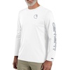 image:imageCarhartt Mens Force Sun Defender Lightweight LongSleeve Logo Graphic TShirtWhiteNavy
