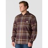 image:imageCarhartt Mens Hamilton Relaxed Ls Plaid ShirtDark Sepia
